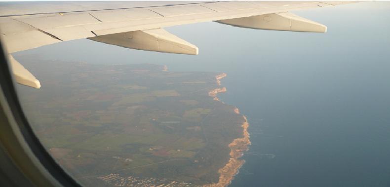 Foto vom Flugzeug aus geschossen