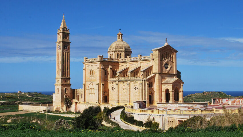 Ta Pinu Kirche auf der Insel Gozo, die zu Malta gehört.